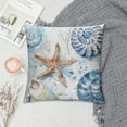 thumbnail image 2 of JRXY Nautical Coastal Throw Pillow Covers Ocean Themed Beach Seashell Coral Starfish Pillows Case Soft Cushion Covers for Outdoor Sofa Home Decor White, 2 of 5