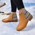 thumbnail image 4 of Mepaouo Fashion Ankle Boots for Women Waterproof Zipper Heel Walking Work Booties(Yellow,8), 4 of 7