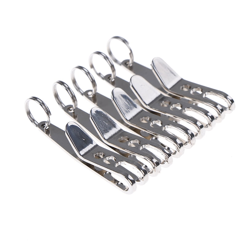 5pcs mini edc gear pocket suspension clip hanger tool key ring keychain D* 