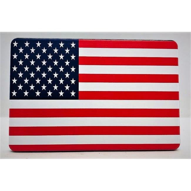 Powder Coated Steel Spartan Trailer Hitch Cover Red Stripe Flag Insert 