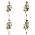 thumbnail image 2 of Clearance Sale! Resin Skeleton Figurines Set of 4 with Juice Glass, Funny Halloween Decor for Mantel Shelf Centerpiece, 2 of 5