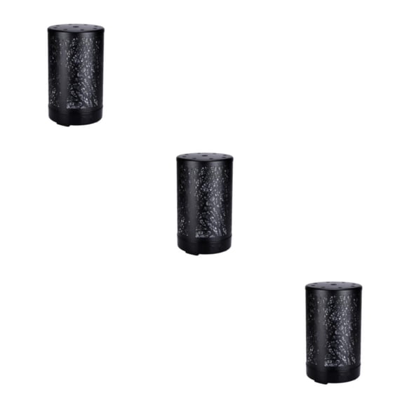 Bearachild Difusor de aceite con características multifuncionales y opciones de color 7LED Regalo Aromaterapia Aceite esencial Base negra Type1 NO1