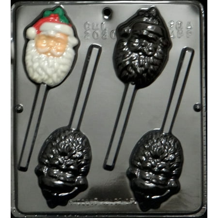 Plaster Face Molds - 2050 Santa Face Lollipop Chocolate Candy Mold