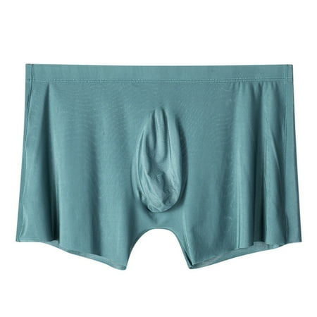 

Breathable Men s Underwear Soft Comfortable Underwear Trunks Ice Silk Boxer Shorts For Men Cyan 2XL