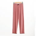 thumbnail image 2 of Luxalzxs Pajama Pants for Women Summer Loose Casual Elastic Waist Solid Color Soft Modal Home Pants Lightweight Cotton Sleep Pants Sleepwear Loungewear, 2 of 4