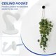 thumbnail image 4 of Ganchos de Techo Pesados Uxcell con Hardware de Instalación para Colgar Plantas y Candelabros Blancos, 4 of 7