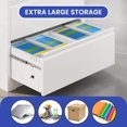 thumbnail image 4 of ModFusion 3-Drawer Stainless Steel Filing Cabinet: Lockable, Wide, for Legal, Letter, A4 Office Storage White, 4 of 10