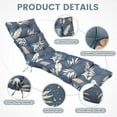 thumbnail image 4 of JIAN YA NA Lounge Chaise Chair Cushion Outdoor Indoor Seating Cushions Rocking Chair Padded with Ties (Gray Leaves), 4 of 10