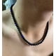 thumbnail image 4 of Collar redondo de moda para hombre, collar simple y avanzado de ojo de tigre, piedra turquesa esmerilada, regalo, novedad de 2023, 4 of 4