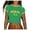 Z1Dark Green, variant on Womens Brasil Letter Print T Shirts Crew Neck Short Sleeve Top Retro Athletic Soccer Active Casual Summer Tee Daily Activewear