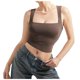 thumbnail image 5 of Camiseta sin mangas sexy con cuello cuadrado y espalda descubierta, tirantes ajustables, ropa de club, para mujer - XS-XL, 5 of 5