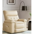 thumbnail image 1 of Garvee 27" Oversized Recliner Chairs with Heat and Massage, 360° Swivel, Beige, 1 of 8