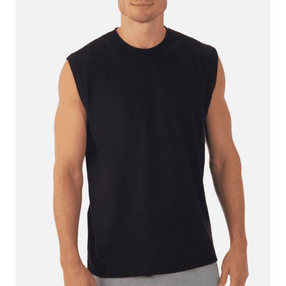 Men’s Cotton Sleeveless T-Shirt Tank Top – Solid Blank Muscle Shirt for Gym, Workout & Summer Comfort