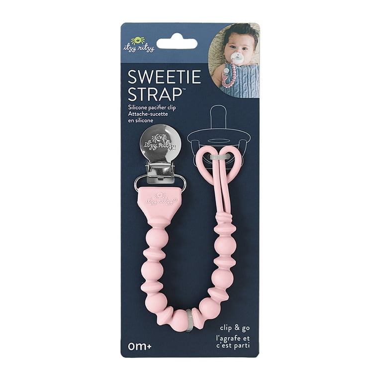 Itzy Ritzy Beaded Pacifier Clip, Pink Silicone photo 8