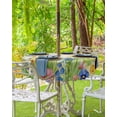 thumbnail image 3 of Summer Botanical Country Flowers Birds Round Tablecloth with Zipper,Waterproof Table Cloth with Umbrella Hole Patio Tablecloths for Outdoor Tables,Pastoral Plants Retro Linen Spillproof Table Cover, 3 of 6