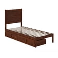 thumbnail image 3 of AFI NoHo 14" Twin XL Wood Platform Bed Frame with Set of 2 Storage Drawers, Walnut, 3 of 7