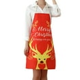 thumbnail image 1 of Christmas Cooking Apron Printed Decorative Kitchen Apron Party Apron for Baking, 1 of 10