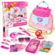 SUNNYPIG Cosmetic Toy Kit for Girls Age 2 3 4 5, Pretend Makeup Playsets for 3-5 Years Old Kids Birhtaday Gift for 2-6 Year Old Children Makeup Tools Dress up Toy Set for Girl Age 3 4 5