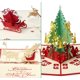 thumbnail image 2 of Juego de 3 tarjetas de Navidad emergentes 3D con Papá Noel, árbol de Navidad y sobres de reno para amigos, cortadas con láser, tarjetas de felicitación divertidas para Navidad, Año Nuevo Rojo Verde RV011031-00207SDJ, 2 of 5