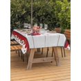 thumbnail image 2 of Outdoor Tablecloth with Umbrella Hole and Zipper, Valentine's Day Rectangle Table Cloth 52x70 Inch Waterproof Tablecloth, Vintage Red Truck Love Heart Roses Romantic Picnic Table Cover for Patio, 2 of 7