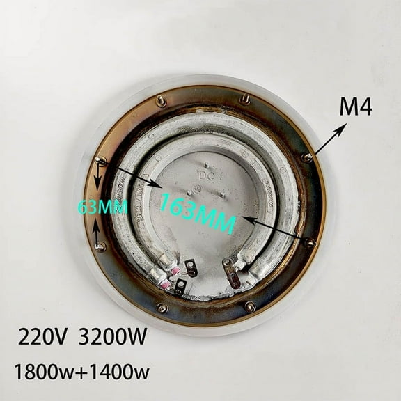 220V 3200/2800/1500w stainless steel heating element for water Electric Heat Barrel Steaming bucket Boiler 19cm heater plate M4