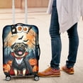 thumbnail image 4 of Happy Halloween Vampire Pug BOO with Pumpkins Fun and Spooky Travel Luggage Cover Dog Lover Gifts Suitcase Dust Protective Decor - 00018, 4 of 5