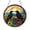 Acrylic 3.5 Inch, variant on Dark Feather Bird Scene Stained Glass Style Window Decor, Garden Inspired Hanging Art Panel