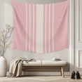 thumbnail image 5 of Pink Beige Striped Tapestry for Bedroom Wall Hanging Tapestry, Modern Farmhouse Retro Lines Ceiling Backdrop Tapestries Poster Blanket Wall Decor for Teens Room Living Room Dorm 59" x 79", 5 of 8