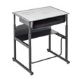 thumbnail image 2 of Bowery Hill Contemporary Adjustable Height Black Desk 1204GR, 2 of 8