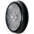 thumbnail image 3 of Infinty Instruments - The Onyx Black Modern Analog Display 15-inch Wall Clock, 3 of 6