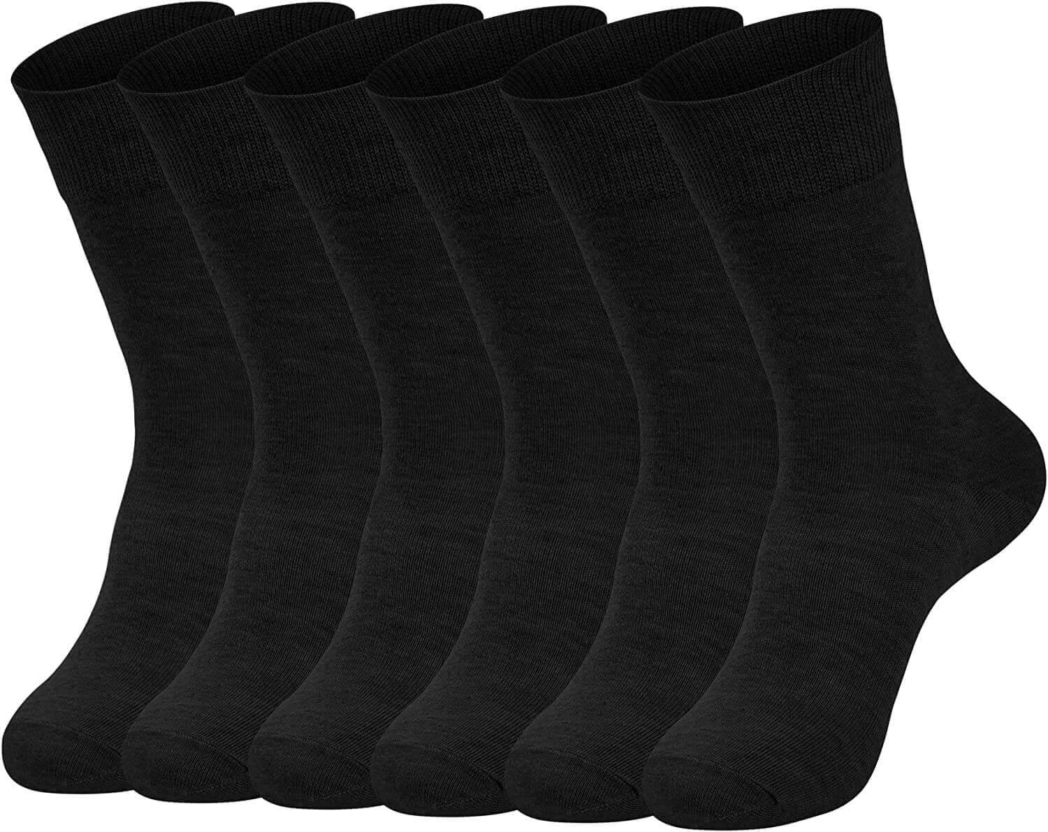6-PACK Men's Dress Socks, Patterned Crew Socks, Black, 9-11 - Walmart.com