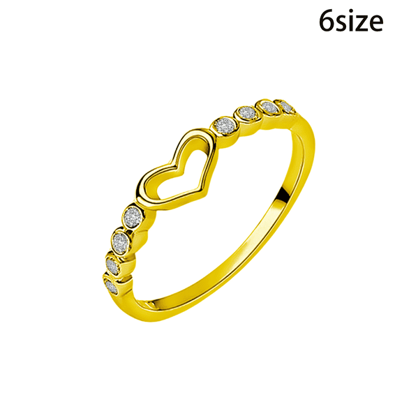 DESIGNICE Promise Ring Gift Rose Gold Ring Electroplating Wedding Band Size 6