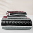 thumbnail image 5 of jejeloiu Bold Striped Bed Spread Queen,Fiesta Print Queen Coverlet Set For Boys,Red Gray,3 Pieces, 5 of 7