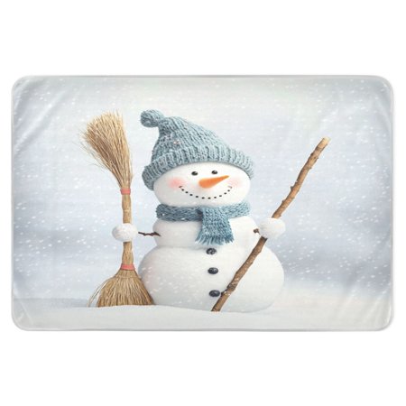 WOBOGO Smiling Snowman Baby Diaper Changing Pad Super Absorbent to Contain Liquid Spills Reusable 52×34in