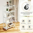 thumbnail image 5 of Vebreda 5-Tier Foldable Metal Storage Shelf with Wheels, No-Assembly Collapsible Shelving Unit, Heavy-Duty Rolling Organizer Rack, 5 of 10
