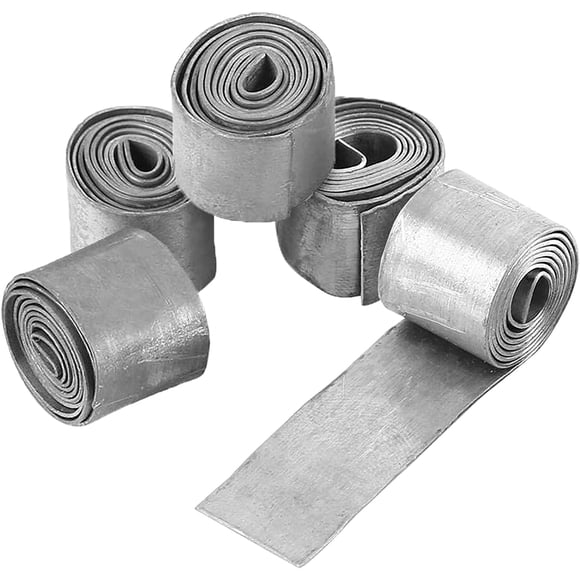 Rollo de lámina de plomo, 5 rollos, lámina de plomo blanda para pesca, accesorios de pesca, suministros, plomo blando para pesca, accesorios para señuelos de pesca de 0,6 mm