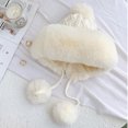 thumbnail image 3 of Winter Hat for Women Fluffy Fleece Thick Cute Ear Warmer Plush Beanie Hats Bobble Soft Outdoor Warm Headwear Cap, 3 of 6