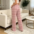 thumbnail image 5 of LUVDA Womens Plaid Pajama Pants Flannel Casual Stretch Wide Leg Pj Pants with Pockets Comfy Soft Lounge Sleepwear, 5 of 5