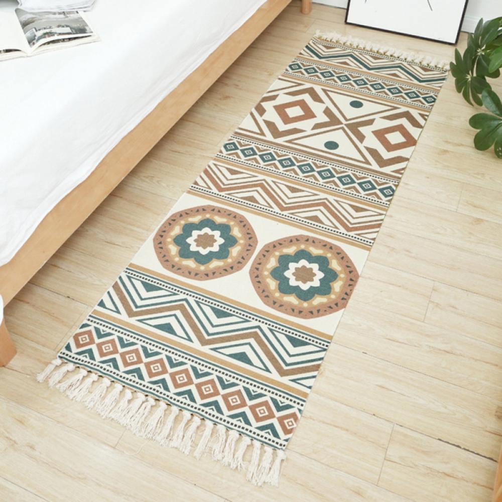 Door mat,bathroom rug,home entrance rug,ethnic rug,hand made small rug,gift rug,a versatile rug,unique and rare rug,29 x 19 inches,boho rug