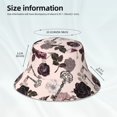 thumbnail image 3 of Fotbe Retro Red Black Roses Sombrero Tipo Pescador con Estampado – Sombrero de Sol de Algodón de Moda para Playa, Golf, Pesca, 3 of 6
