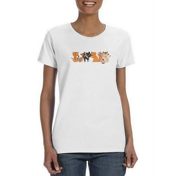 Cute Kittens. T-Shirt Women -Smartprints Designs, Female 4X-Large