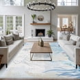 thumbnail image 4 of Blue Seahorse Coastal Area Rug 5x8 Washable Rug Non Slip Summer Beach Nautical Ocean Coral Large Area Rug Soft Stainresistant Indoor Floor Carpet for Living Room Bedroom Home Office Dining Room, 4 of 8