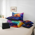 thumbnail image 6 of Manfei Orange Sunflower 7-Piece Bedding Comforter Set,Rustic Floral King Bedding Sets,Watercolor Flower Bed Sheets For Girls Kids,Super Cozy Room Decor Reversible, 6 of 8