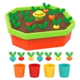 thumbnail image 2 of Montessori Rábano Tirando Juguete Forma Color Memoria Clasificación Actividades Para Niños Baoblaze Juego de cosecha de zanahorias, 2 of 8