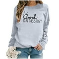 thumbnail image 2 of Sweatshirt for Women Sweat Shirts Women Long Sleeve Womens Pullover Sweatshirt Grey Comfort Colors Crewneck Sweatshirt Women Fall Clothes Women'S Clothing, 2 of 5