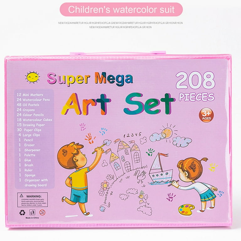 208 Pieces Art Set Kids Art Supplies Coloring Case Brazil