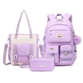 thumbnail image 1 of Set de Mochilas MUSEVOS Kawaii para Niñas, Escuela, Morado 43x30x18 cm, 1 of 6