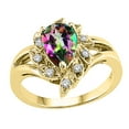 thumbnail image 2 of Tommaso Design� Pear Shape 8x6 mm Mystic Rainbow Topaz Ring, 2 of 9