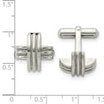 thumbnail image 3 of Stainless Steel Fancy X Cufflinks; for Adults and Teens; for Women and Men, 3 of 3