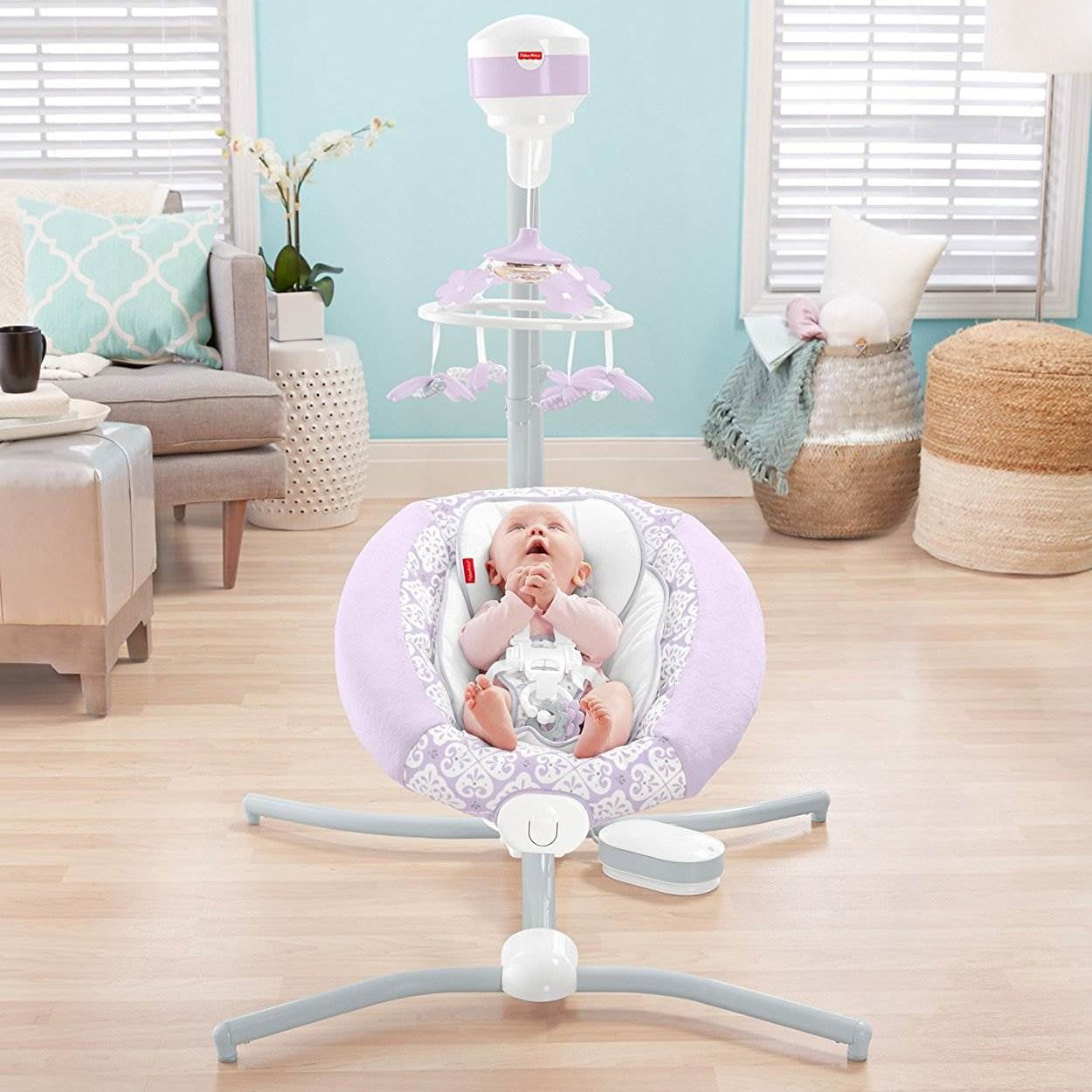 Fisher Price Fairytale Deluxe 6 Speed Singing Cradle n Swing with Mobile DRF97 Walmart
